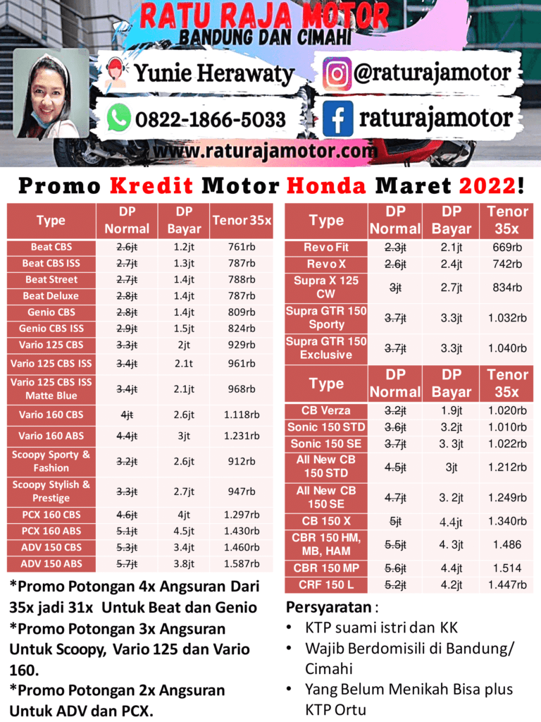 Brosur Motor Honda maret 2022