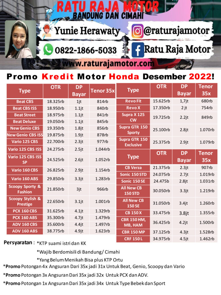 Brosur Motor Honda Desember 2022