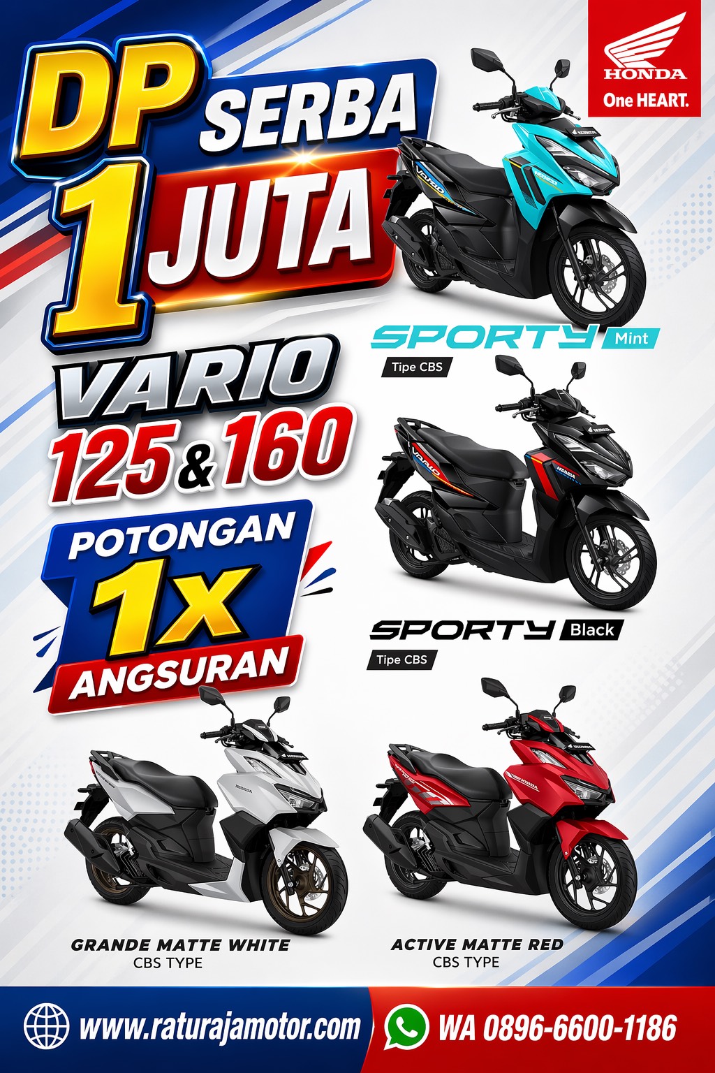 Kredit Honda Vario 160 Bandung DP Ringan